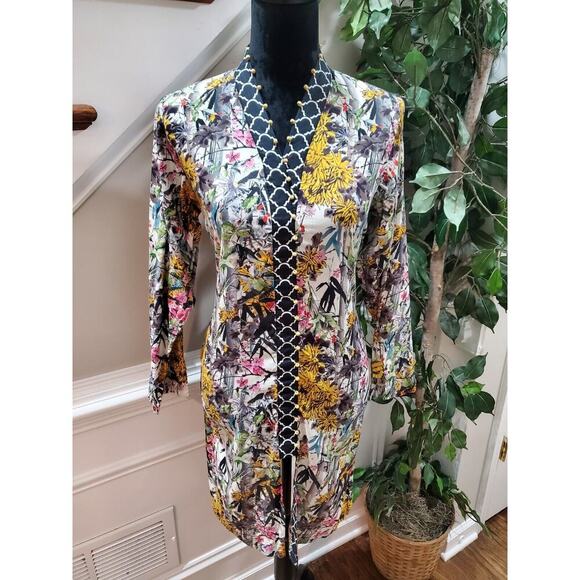 Sapphire Women's Multicolor Polyester V-Neck Long Sleeve Pullover Kurti Size M - Picture 2 of 10